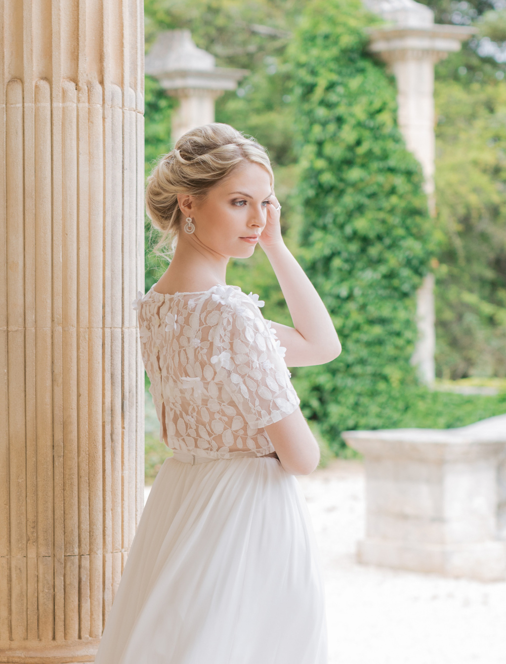 Dusty Blue Romantic Wedding Inspiration At Château D'astros