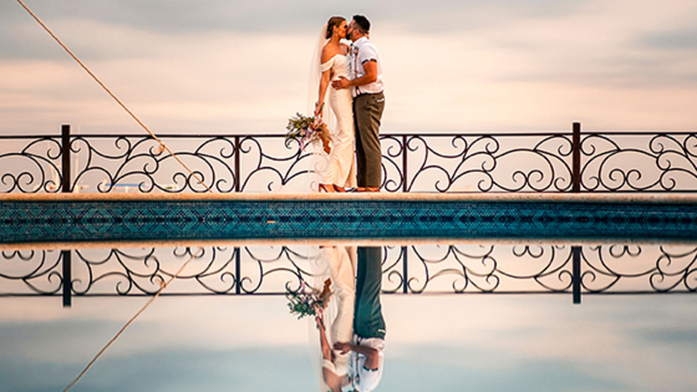 Destination Wedding In Front Of The Caribbean Ocean