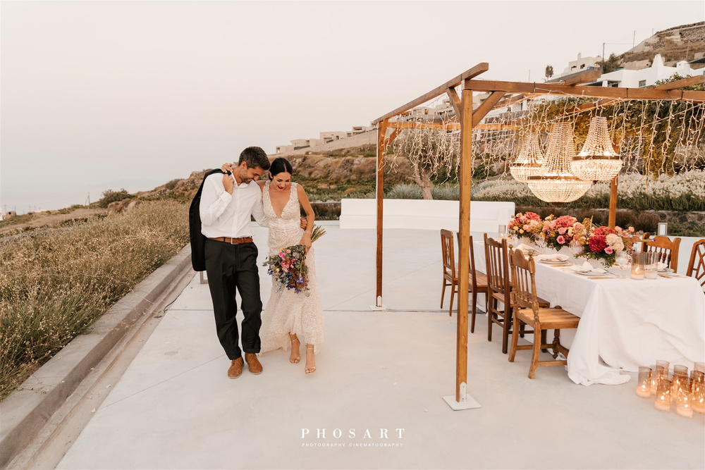 Bright, Bold, And Romantic Elopement In Santorini