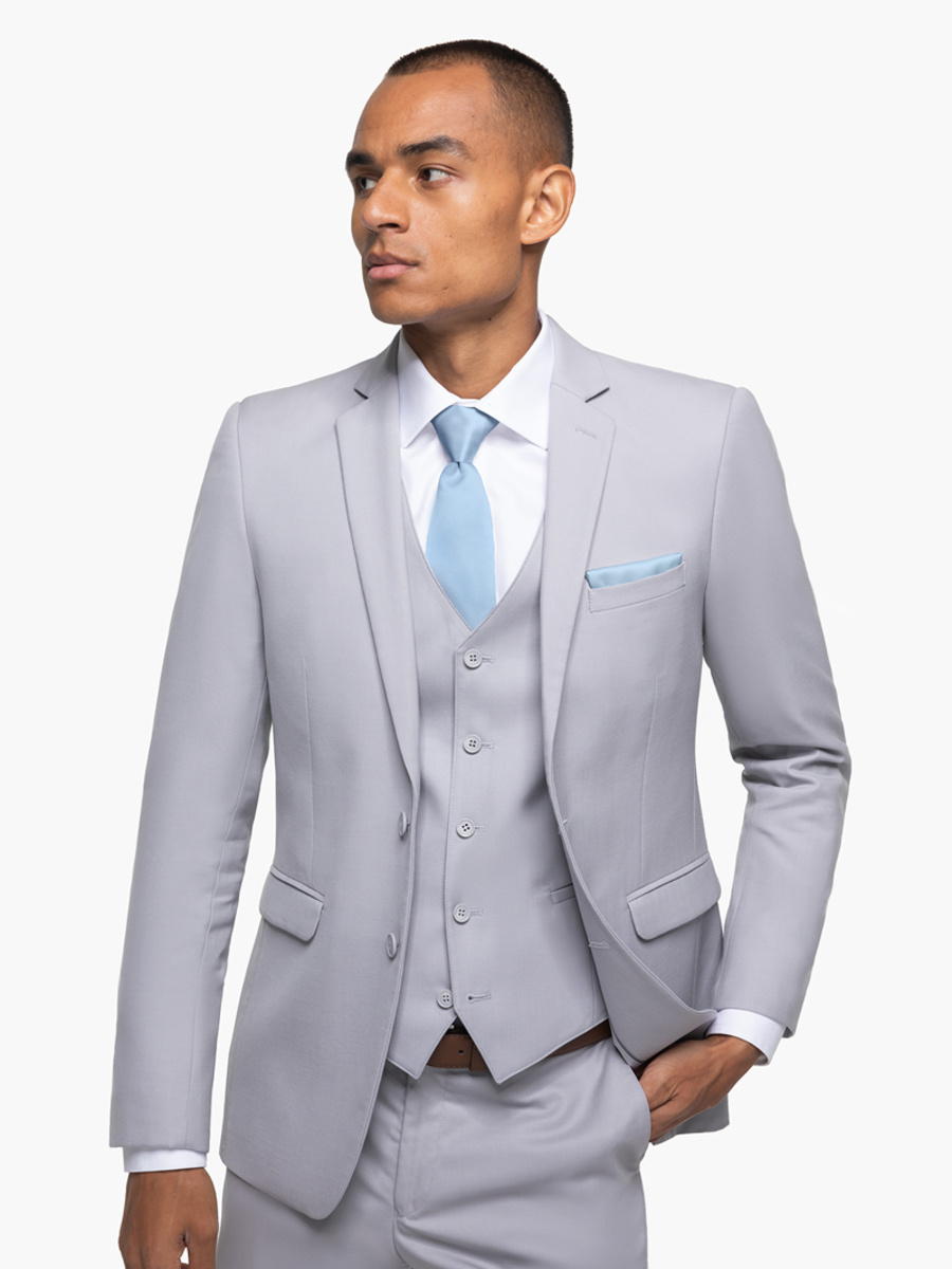 Cement Gray Suit | Available in Modern and Slim
Not Available in Boys' Sizes
100% Super 130's Merino Wool
Notch Lapel
Matching Men's Vest Available
Flat Front Pants
Hidden Flex-Fit Waistband